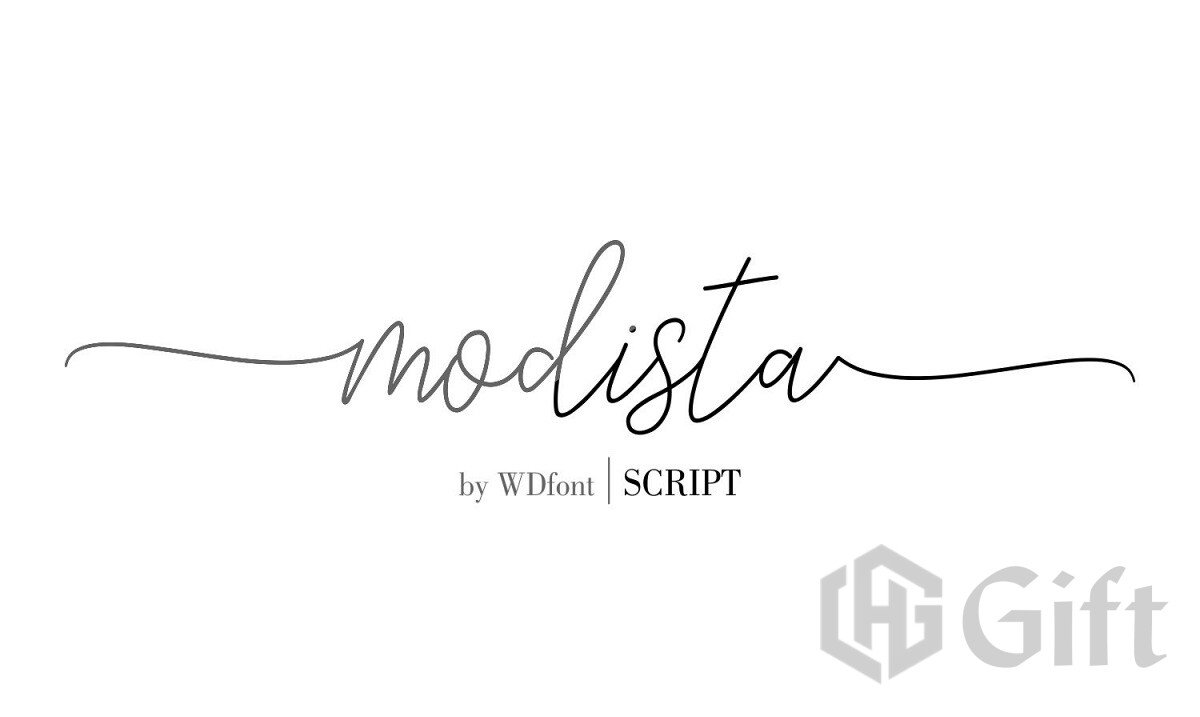 Font Modista Script Bút ký cao cấp khắc tên